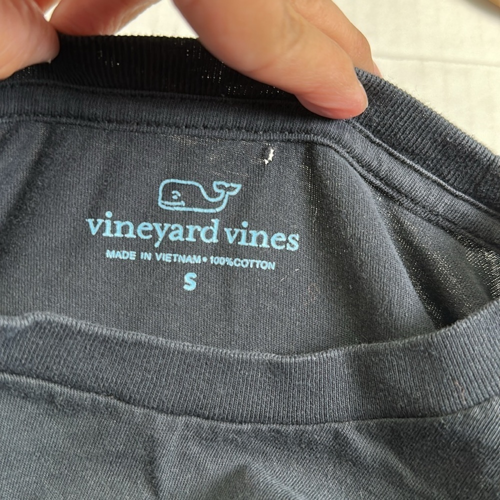 Vineyard Vines Happy Halloween Black Long Sleeve Tee Size Small Flawed - Picture 4 of 8